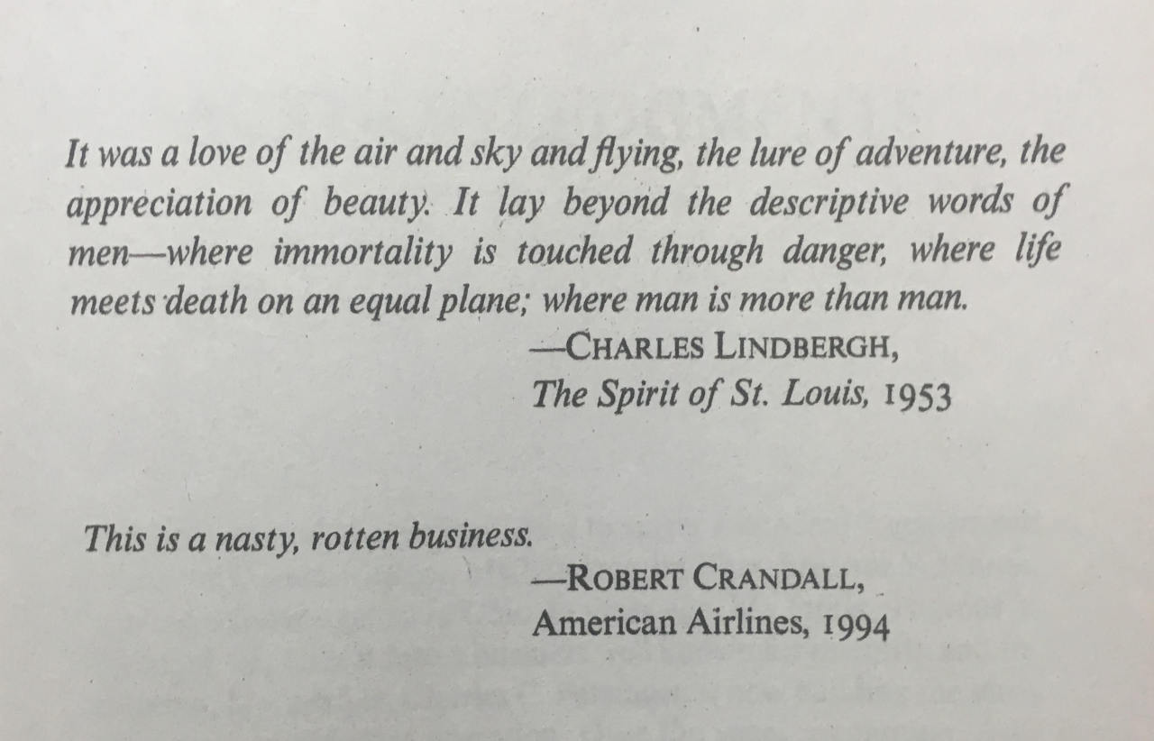 Hard Landing Epigraph by Thomas Petzinger