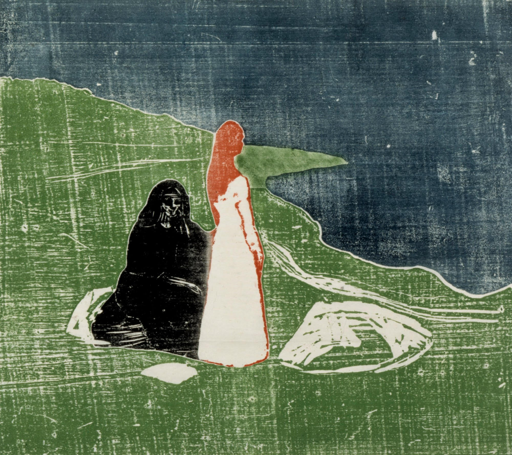 Two Women on the Shore by Edvard Munch